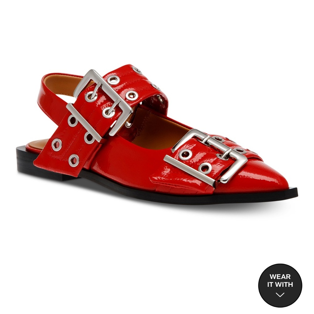 Women's Graya Buckled Pointed-Toe Flats Steve Madden never worn size 7M